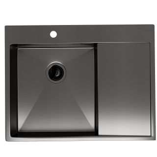 Мойка кухонная Reflexion Maggiore 65-BL RX2365BL оружейная сталь